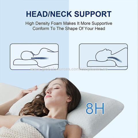 Belly Sleeper Pillow - Thin, Flat, & Ergonomic Pillows for Sleeping and  Cervical Neck Alignment - Cooling Gel Memory Foam Pillow with Cover 