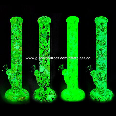 Luminous Patterned Smoking Hand Pipe Glow In The Dark Silicone