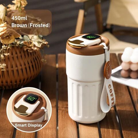 360ml/500ml Double Stainless Steel Coffee Mug With Lock Leak-Proof Fashion Thermos  Mug Lady Vacuum Flask Travel Tumbler