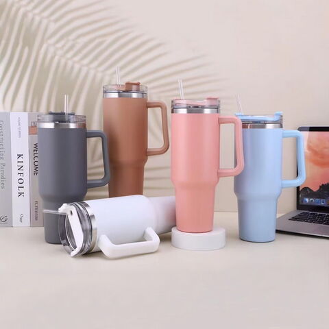 750ml Stainless Steel Tumbler with Lid & Straw Vacuum Insulated Coffee Cup  for Office Travel Camping,Golden