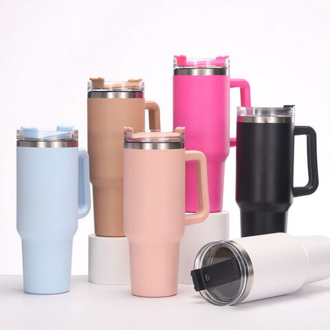 Tumbler with Handle 40 Oz Travel Mug Straw Covers Cup with Lid Insulated  Stainless Steel Water Iced Tea Coffee Gift - China Handle Car Cup and  Stainless Steel Water Bottle price
