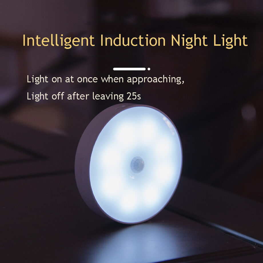 Rechargeable Mini Motion Sensor Night Light, Warm White LED Stick-on Closet  Light with Dusk to Dawn Sensor, Adjustable Brightness for Wall - China Night  Light, LED Night Light