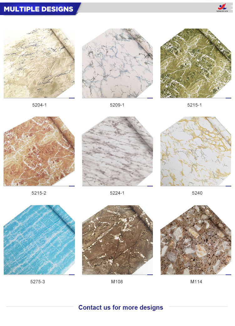 Room Decor 3d Removable Kitchen Cabinet Vinyl Marble Wallpaper Wall ...