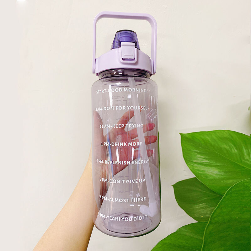 Buy Wholesale China Cheap 2l Large Capacity Water Bottle With Bounce Cover  Time Scale Reminder Frosted Cup With Cute Stickers For Outdoor Sports & Water  Bottle at USD 1.37