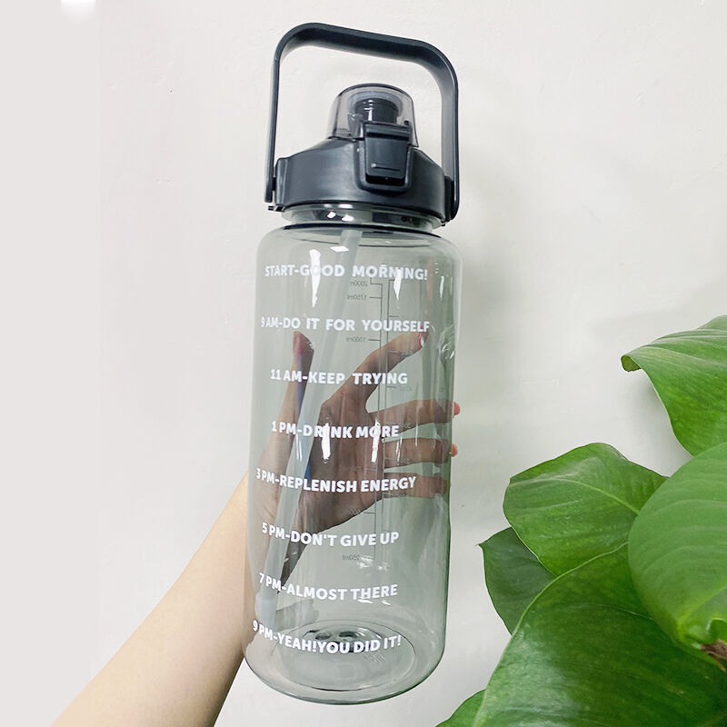 Buy Wholesale China Cheap 2l Large Capacity Water Bottle With Bounce Cover  Time Scale Reminder Frosted Cup With Cute Stickers For Outdoor Sports & Water  Bottle at USD 1.37