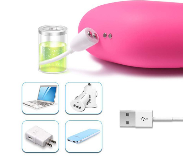 Rechargeable Double-headed Vibrating Silicone Massage G Spot Rabbit Vibrator Dildo For Women ...