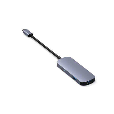 Mini Hub USB C 5 en 1, Hub USB3.2 2 Puertos USB A 3.2 Gen2 + 2 USB C 3.2 10G USB C 5v2a para fuente de alimentación externa