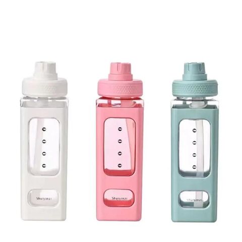 Buy Wholesale China Supplier Cute Water Bottle For Girls With Lid Straw  Sticker Plastic Juice Milk Portable Kawaii Tumbler Children's Drinkware &  Tumbler at USD 2.17