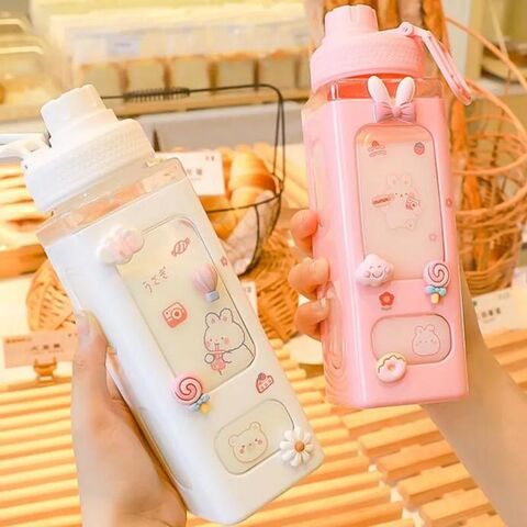 Buy Wholesale China Cheap 2l Large Capacity Water Bottle With Bounce Cover  Time Scale Reminder Frosted Cup With Cute Stickers For Outdoor Sports & Water  Bottle at USD 1.37