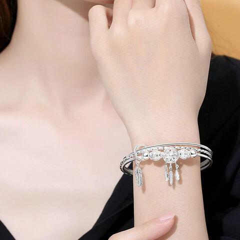 Sterling Silver Bracelets & Bangles, Silver Bracelets for Women, Designer Silver  Bracelet