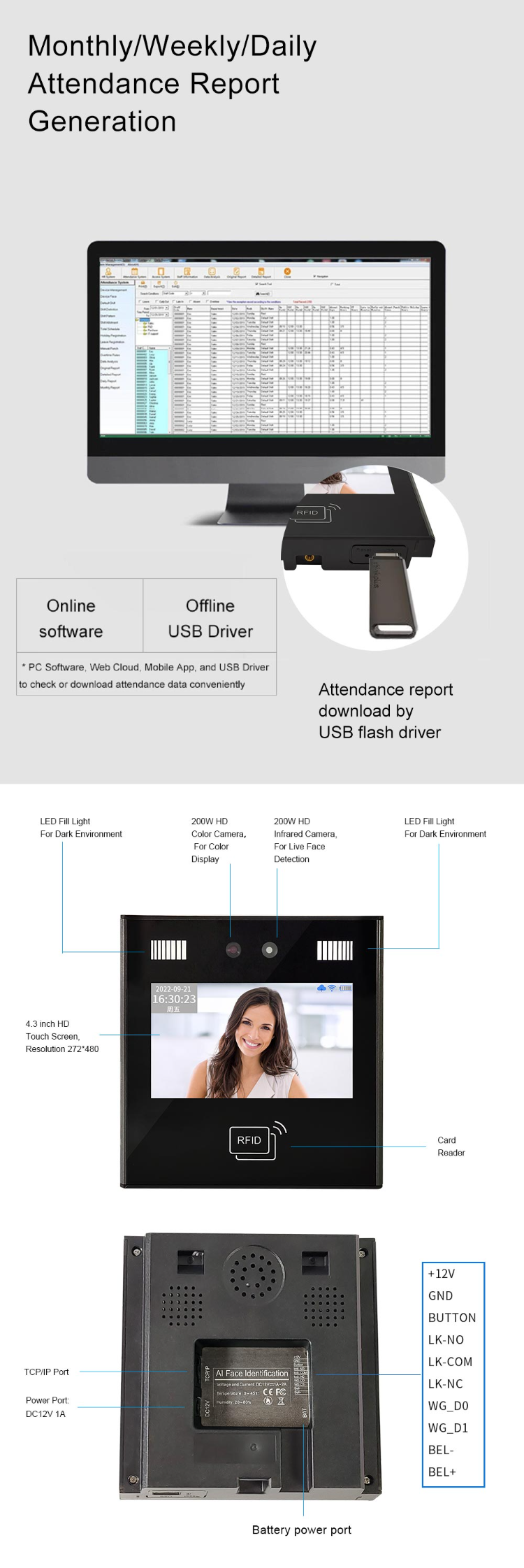Timmy Biometric Access Control Products Time Recording Face Recognition ...