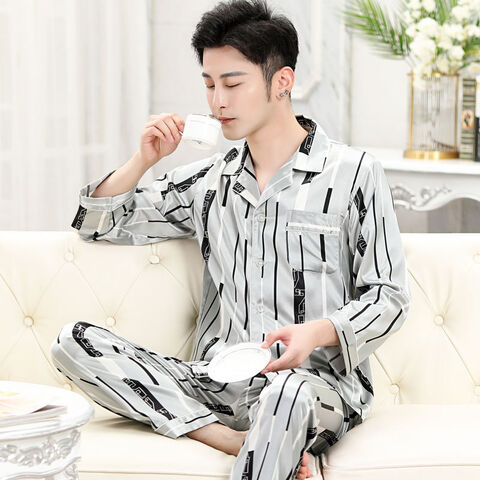GLOBAL Men Short Pajama Set 100% Cotton, Summer Pajama for