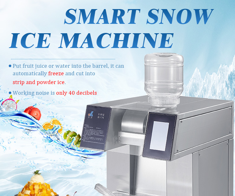 Touch Screen Snowflake Ice Machine Water Cooling Korea Bingsu Machine  240kg/24h