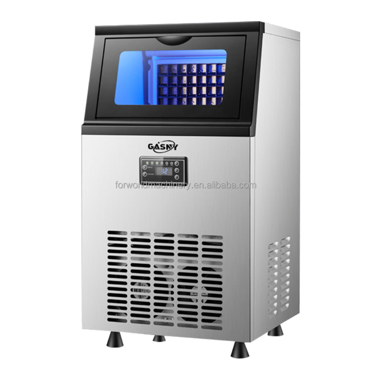 50kg/24h Ice Machine Commercial Milk Tea Shop Bar Automatic Cube