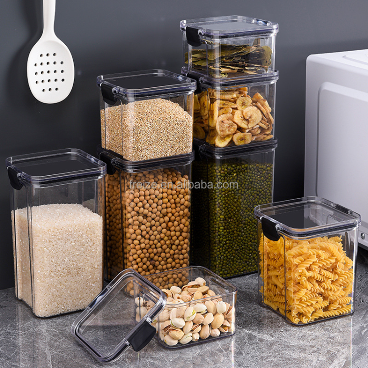 460~1800ml Stackable Storage Box Transparent Kitchen Containers