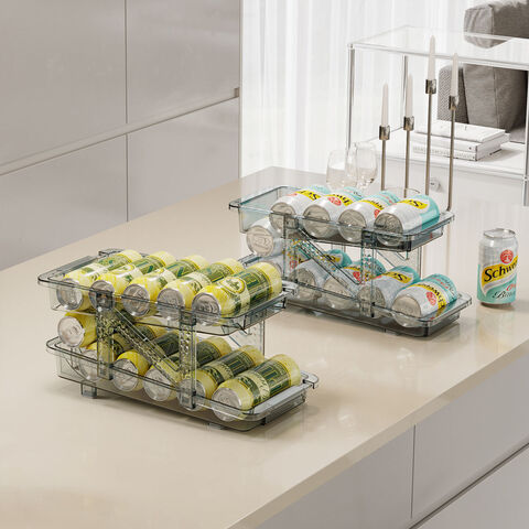 Plastic Kitchen Fridge Drink Organizer Rolling Soda Can Storage Bins  Holders Soda Can Dispenser for Refrigerator - China Food Container and  Plastic Box price