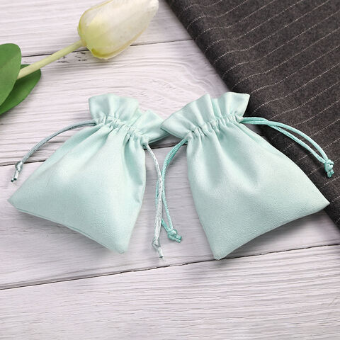 Burlap Drawstring Bags Chinese Style Gift Storage Bag Jewelry Packaging  Pouch Small Floral Embroidered Jewelry Pouches for Wedding Festival BLUE B