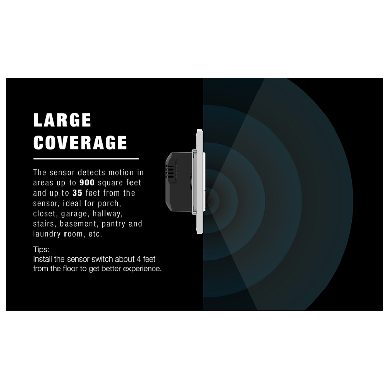 In-wall Cover Pir Ul Motion Sensor Light Switch For Home Local Stock ...