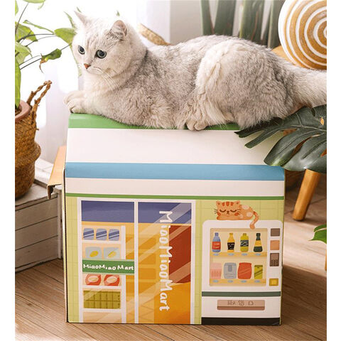Neues Design Katzenkratzbrett aus Wellpappe, Katzenspielzeug, Katzenkratzhaus