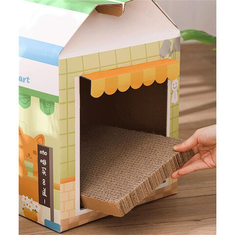 Neues Design Katzenkratzbrett aus Wellpappe, Katzenspielzeug, Katzenkratzhaus