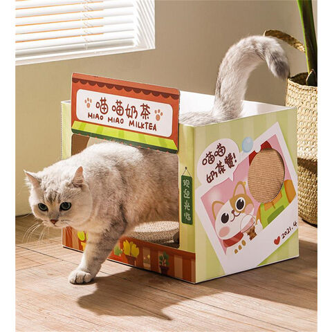 Neues Design Katzenkratzbrett aus Wellpappe, Katzenspielzeug, Katzenkratzhaus
