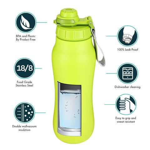H2 Hydrology Growler Water Bottle With Handle Lid, Double Wall Vacuum  Insulated One Gallon Growler, Hot and Cold Leak Proof Sweat Free