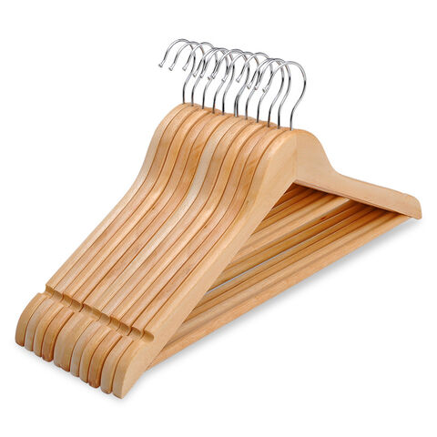 Quality Luxury Wooden Coat Hangers Thick Wood Clothes Hangers for Hotel -  China Hanger and Hangers price