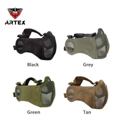 Buy Wholesale China Real Person Cs Half Face Steel Mesh Ear Protection Face  Protection Integrated Breathable Military Protective Mask & Military  Protective Mask at USD 5.66