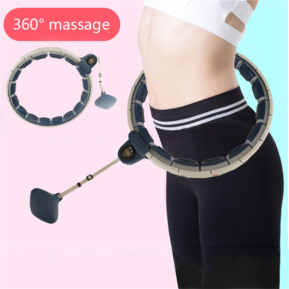 Adjustable Weighted Hula Hoop - 6.5 Lb Fitness Hoop With Free Jump Rope For Weight Loss