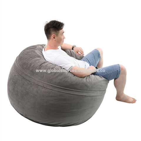 Buy Wholesale China Indoor Furniture Giant Micro Suede 4ft 5ft 6ft 7ft Cozy  Foam Bean Bag Sofa Cover Bean Bag Chair Lazy Sofa Without Filling &  Mattresses at USD 15