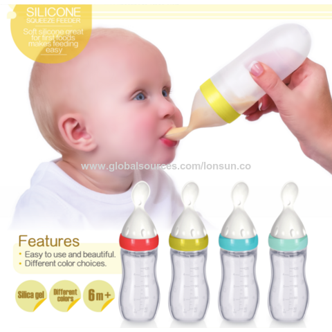 Buy Wholesale China Bpa Free Silicone Baby Food Feeder Colorful