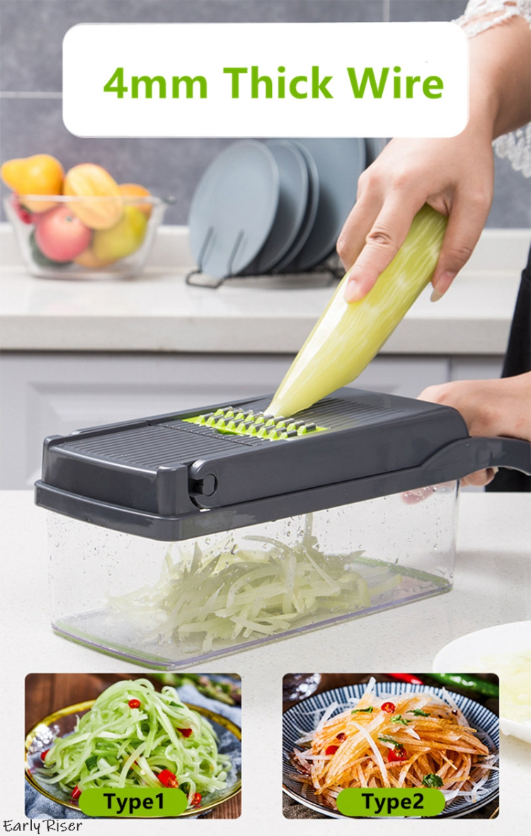 Buy Wholesale China Early Riser Multifunctional Vegetable Cutter -  Household Potato Shredder Dicer Kitchen Shred Radish Grater Slicer Durable  Manual & New Arrival Vegetable Cutter Durable Manual Food at USD 2.68