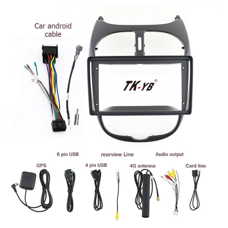 Car Dvd Player Frame For Peugeot 206 9