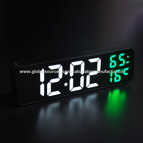 Buy Wholesale China Solid Wood Large Screen Digital Clock