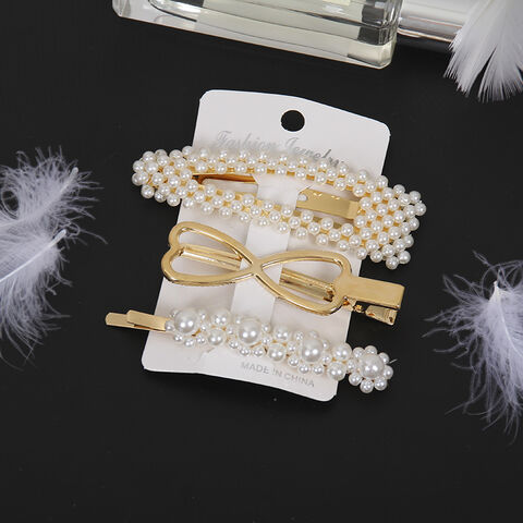 High Quality Korean Design Womens Pearl Pearl Hair Clip Wholesale