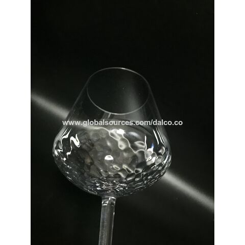Reusable PS Wine Glass Red Clear Foot 2-P 300ml (200 Units)