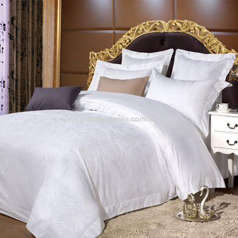 Buy Wholesale China 5 Star Hotel Linen Hangzhou 100% Cotton Wholesale Hotel  Bedding Dubai Bed Sheet Set & Hotel Bedding Dubai Bed Sheet Set at USD 30