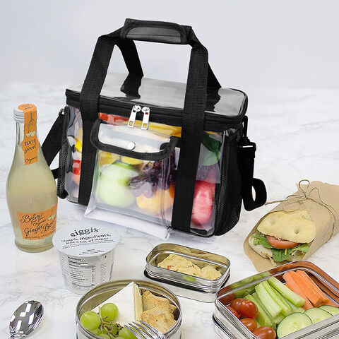 Stadium Approved Clear Lunch Bag with Adjustable Strap, (2-Pack