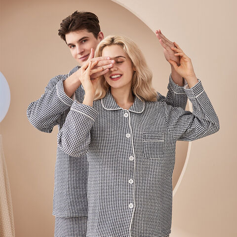 Shark Pijamas Couple Matching Pajamas Set Plaid Pants Winter Thick Flannel  Sleepwear Men's Women Pyjama Homesuits