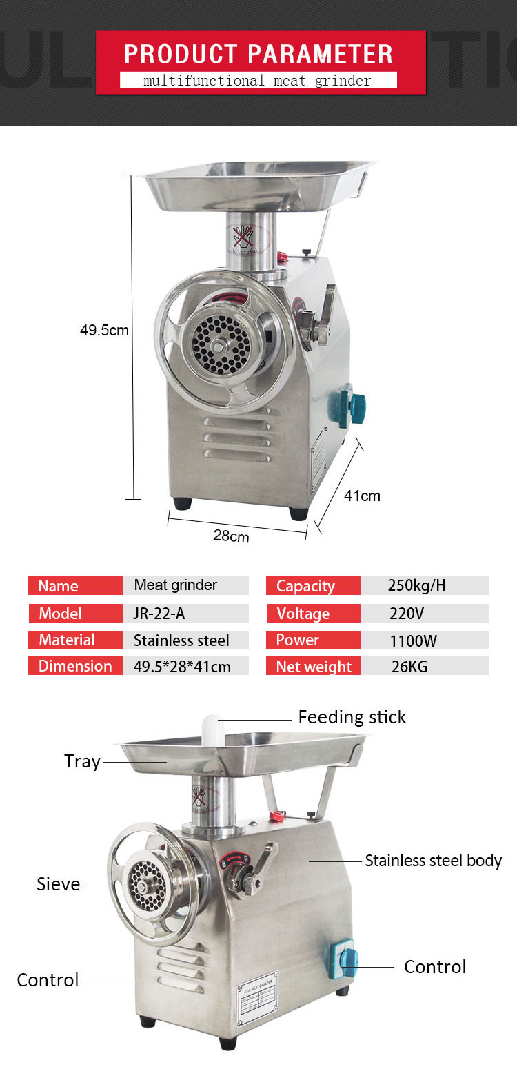 Buy Wholesale China Jr22 Stainless Steel Kitchen Vegetables Meat Mincer