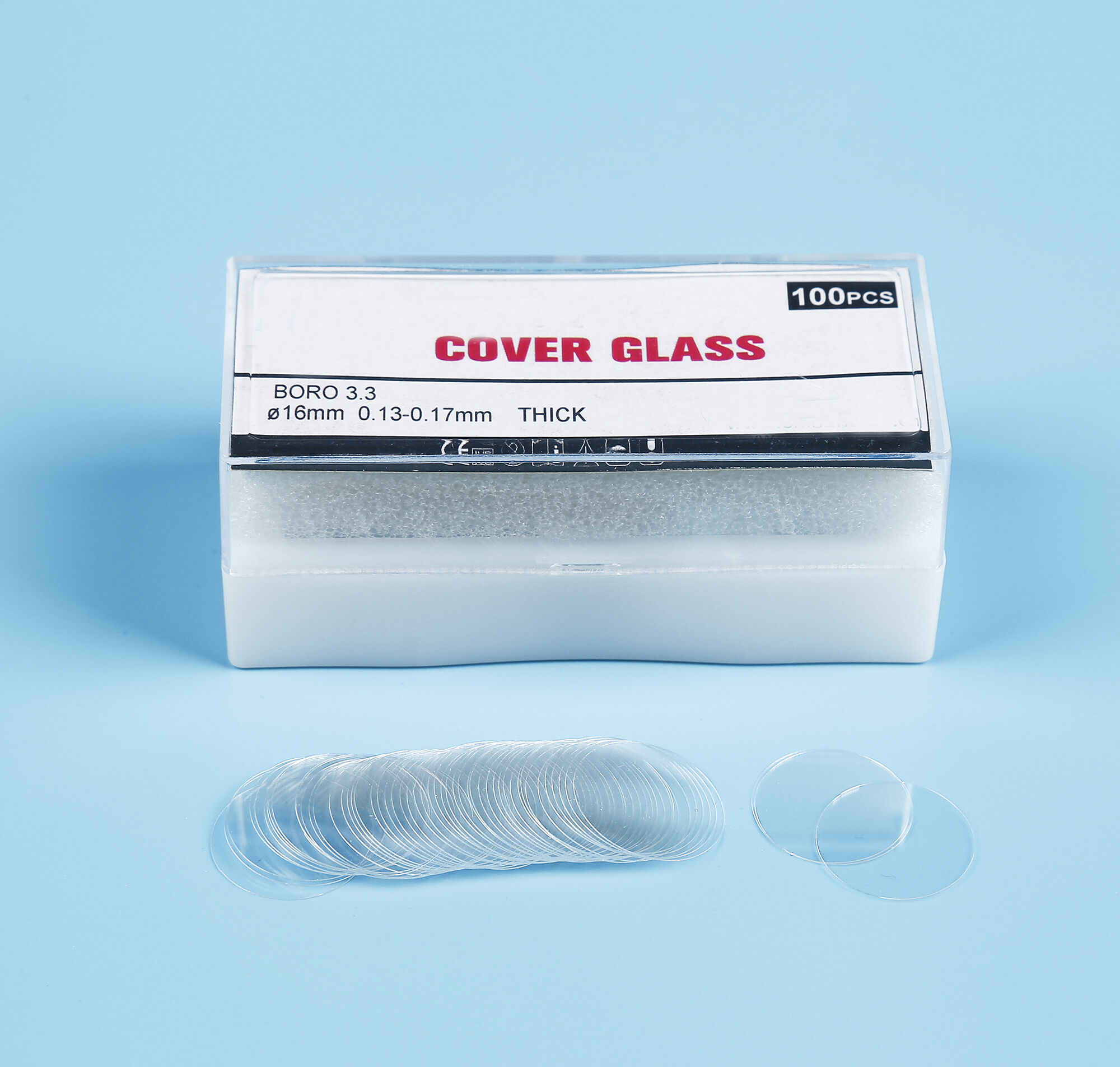 Round Lab 100 Pieces 24x50 Mm Microscope Glass Slides Cover Slips Blank Slides Microscope Accessories 0.13 Microscope Slides