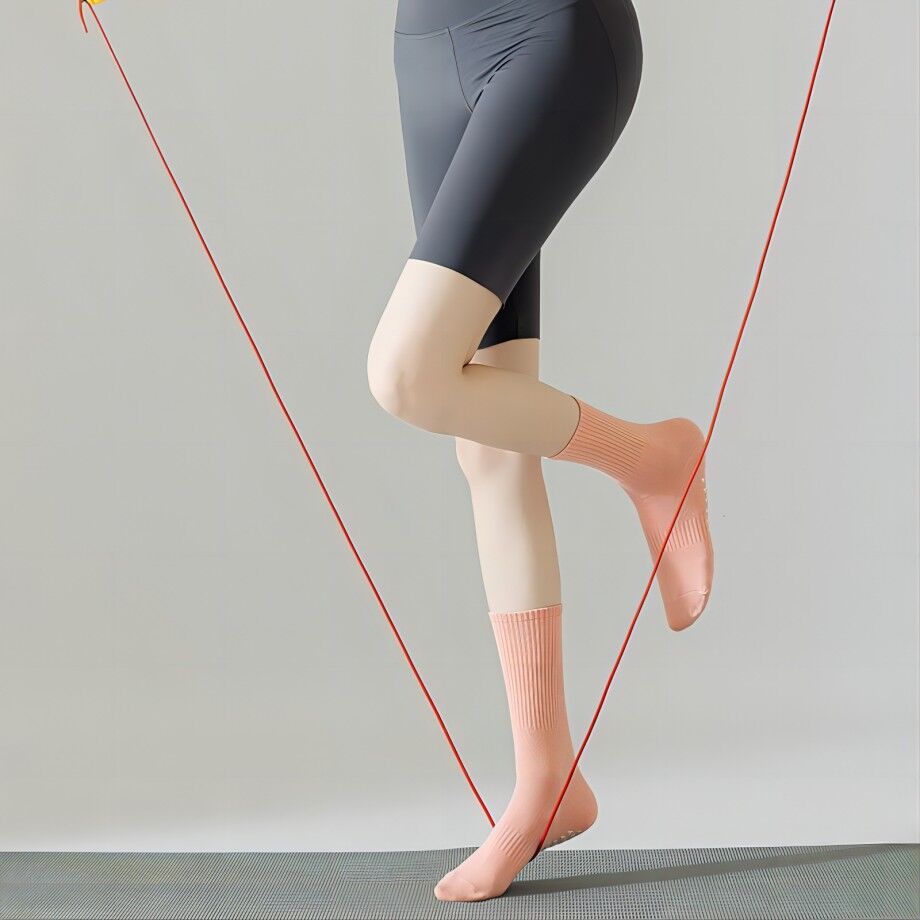 Yoga Socks Self Tied Style Toeless Socks Profession Female Dance