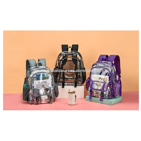  Clear Mini Backpack Stadium Approved, Waterproof and  Lightweight Heavy Duty Transparent Backpack for Concert, Security Travel &  Stadium