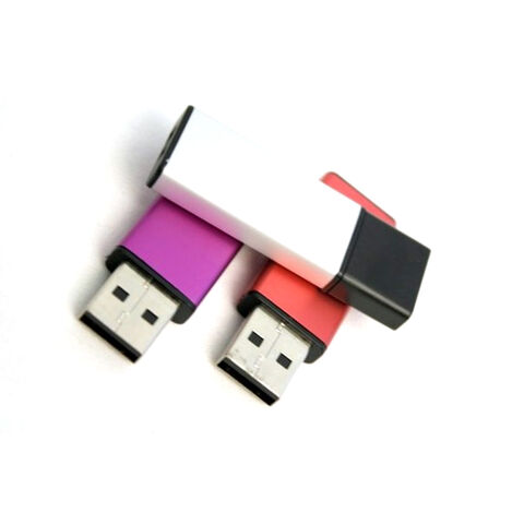 Clé USB avec Corps en Bois et Capuchon Métallique Rotatif