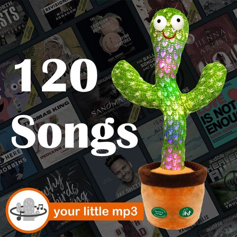Jouet en Peluche Cactus Qui Danse - 120 Chansons - Éducation