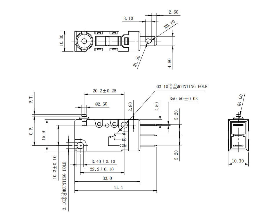 5a 125v Waterproofed Sealed Micro Push Button Microswitch - China ...