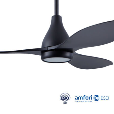 Ventilateur de plafond avec lumière LED 18W, 3 pales en plastique ABS, télécommande RF avec options de contrôle intelligent, 44/52 pouces. Idéal pour les distributeurs et grossistes.