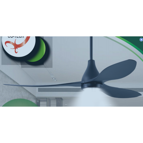 Ventilateur de plafond avec lumière LED 18W, 3 pales en plastique ABS, télécommande RF avec options de contrôle intelligent, 44/52 pouces. Idéal pour les distributeurs et grossistes.