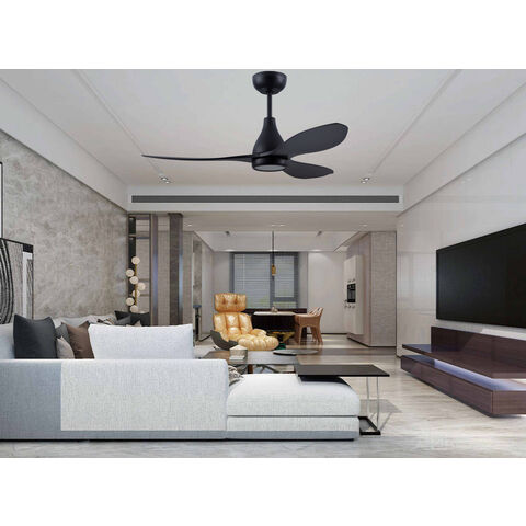 Ventilateur de plafond avec lumière LED 18W, 3 pales en plastique ABS, télécommande RF avec options de contrôle intelligent, 44/52 pouces. Idéal pour les distributeurs et grossistes.
