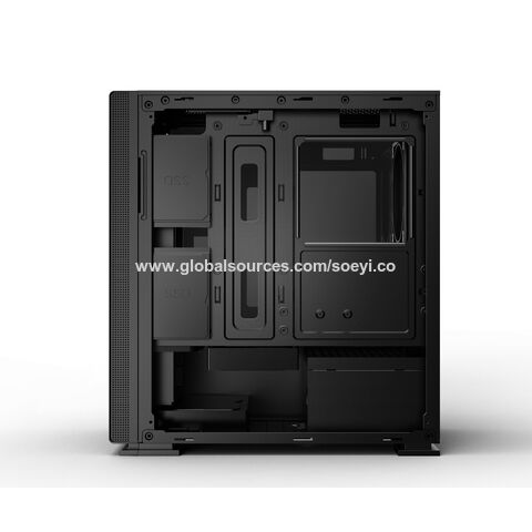 New Design Black MID Tower Desk Micro Computer Per Cabinet Gaming PC Case  with RGB Fans Tempered Glass - China Micro ATX Computer and Gabinete Gamer  price